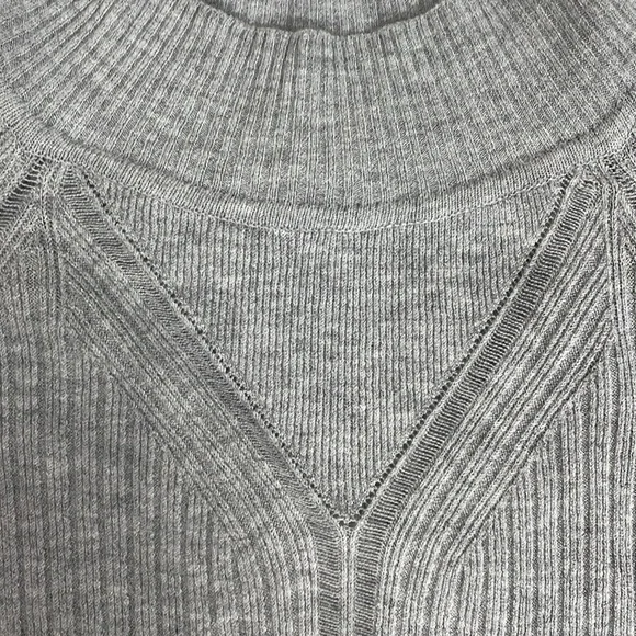 Repetto Gray Knit Mock Neck Long Sleeve Sweater. M. - Picture 3 of 13